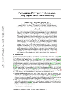 Factorized Contrastive Learning: Going Beyond Multi-view Redundancy