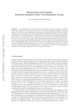 Representing and Learning Functions Invariant Under Crystallographic
  Groups