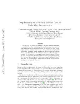 Deep Learning with Partially Labeled Data for Radio Map Reconstruction