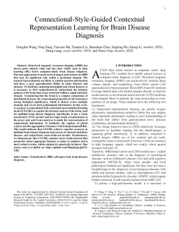 Connectional-Style-Guided Contextual Representation Learning for Brain
  Disease Diagnosis