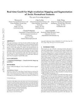 Real-time GeoAI for High-resolution Mapping and Segmentation of Arctic
  Permafrost Features