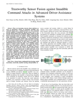 Trustworthy Sensor Fusion against Inaudible Command Attacks in Advanced
  Driver-Assistance System