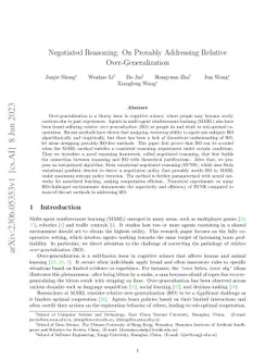 Negotiated Reasoning: On Provably Addressing Relative
  Over-Generalization
