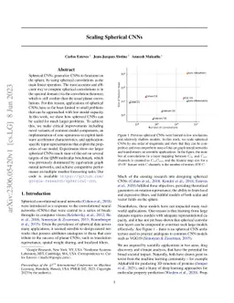 Scaling Spherical CNNs