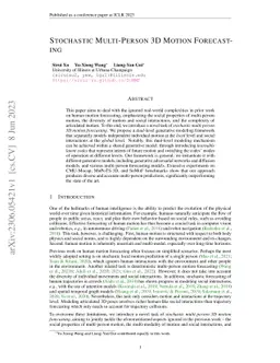 Stochastic Multi-Person 3D Motion Forecasting