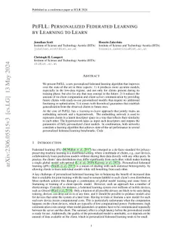 PeFLL: Personalized Federated Learning by Learning to Learn