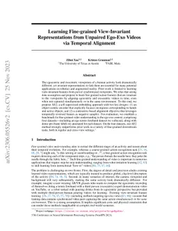 Learning Fine-grained View-Invariant Representations from Unpaired
  Ego-Exo Videos via Temporal Alignment