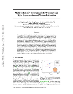 Multi-body SE(3) Equivariance for Unsupervised Rigid Segmentation and
  Motion Estimation