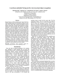 A newborn embodied Turing test for view-invariant object recognition