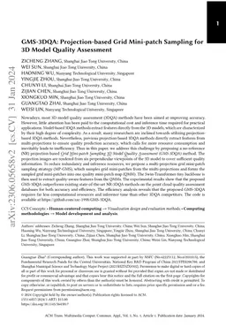 GMS-3DQA: Projection-based Grid Mini-patch Sampling for 3D Model Quality
  Assessment