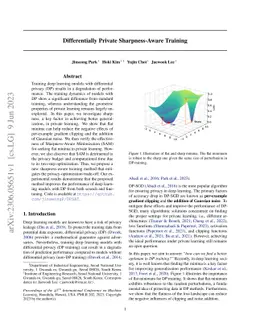 Differentially Private Sharpness-Aware Training