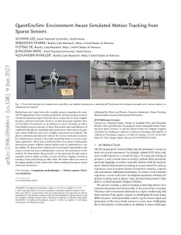 QuestEnvSim: Environment-Aware Simulated Motion Tracking from Sparse
  Sensors