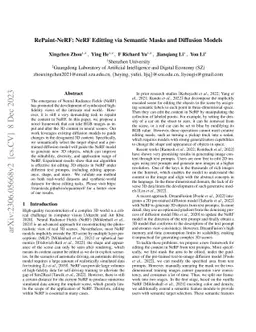 RePaint-NeRF: NeRF Editting via Semantic Masks and Diffusion Models