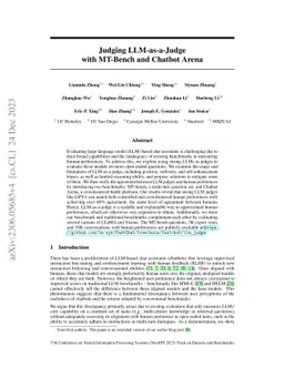 Judging LLM-as-a-Judge with MT-Bench and Chatbot Arena