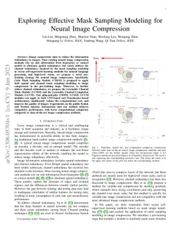 Exploring Effective Mask Sampling Modeling for Neural Image Compression