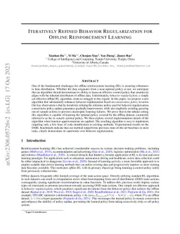 Iteratively Refined Behavior Regularization for Offline Reinforcement
  Learning