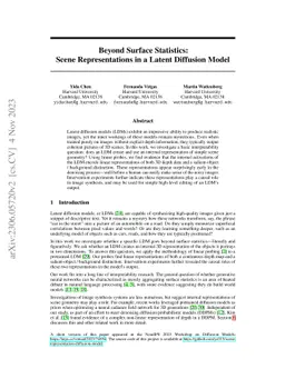 Beyond Surface Statistics: Scene Representations in a Latent Diffusion
  Model