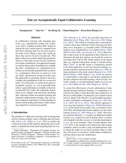 Fair yet Asymptotically Equal Collaborative Learning