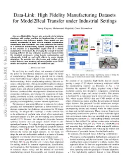 Data-Link: High Fidelity Manufacturing Datasets for Model2Real Transfer
  under Industrial Settings
