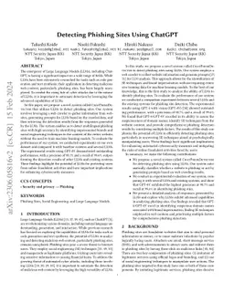 Detecting Phishing Sites Using ChatGPT