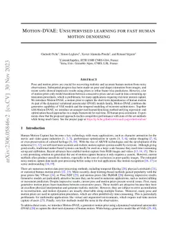 Motion-DVAE: Unsupervised learning for fast human motion denoising