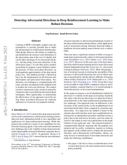 Detecting Adversarial Directions in Deep Reinforcement Learning to Make
  Robust Decisions