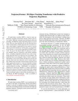 TrajectoryFormer: 3D Object Tracking Transformer with Predictive
  Trajectory Hypotheses