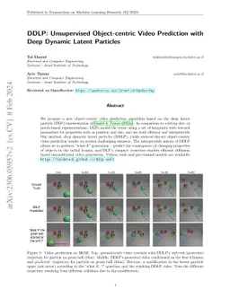 DDLP: Unsupervised Object-Centric Video Prediction with Deep Dynamic
  Latent Particles