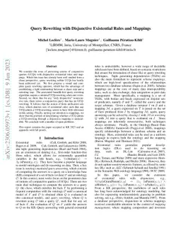 Query Rewriting with Disjunctive Existential Rules and Mappings