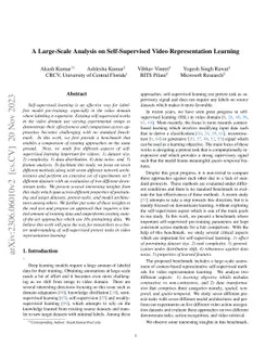 A Large-Scale Analysis on Self-Supervised Video Representation Learning