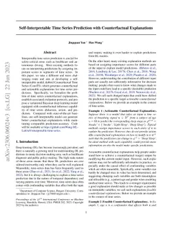 Self-Interpretable Time Series Prediction with Counterfactual
  Explanations