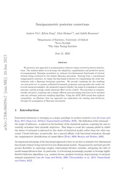 Semiparametric posterior corrections