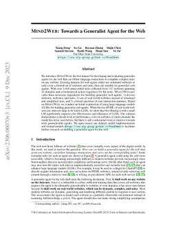 Mind2Web: Towards a Generalist Agent for the Web