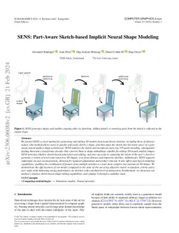 SENS: Part-Aware Sketch-based Implicit Neural Shape Modeling