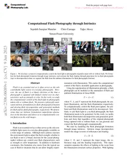 Computational Flash Photography through Intrinsics