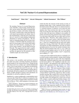 NuCLR: Nuclear Co-Learned Representations