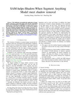 SAM-helps-Shadow:When Segment Anything Model meet shadow removal