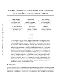 Towards Understanding the Interplay of Generative Artificial
  Intelligence and the Internet