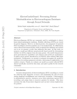 ElectroCardioGuard: Preventing Patient Misidentification in
  Electrocardiogram Databases through Neural Networks