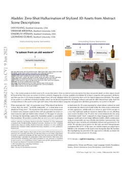 Aladdin: Zero-Shot Hallucination of Stylized 3D Assets from Abstract
  Scene Descriptions