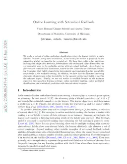 Online Learning with Set-Valued Feedback