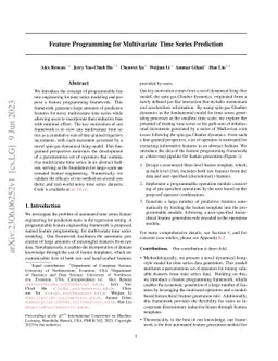 Feature Programming for Multivariate Time Series Prediction