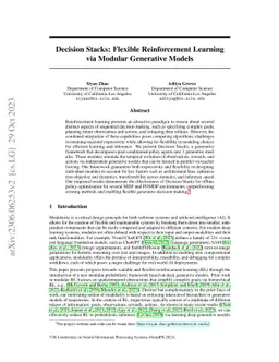 Decision Stacks: Flexible Reinforcement Learning via Modular Generative
  Models