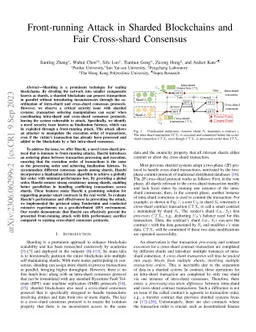 Front-running Attack in Sharded Blockchains and Fair Cross-shard
  Consensus
