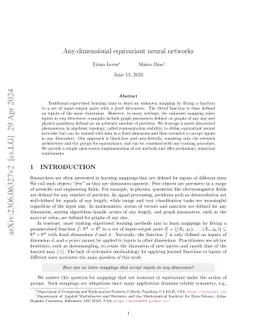 Any-dimensional equivariant neural networks
