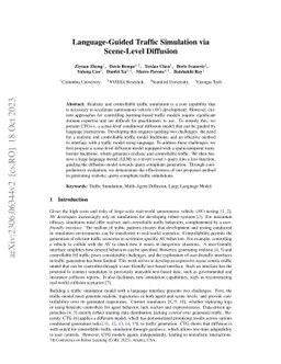 Language-Guided Traffic Simulation via Scene-Level Diffusion