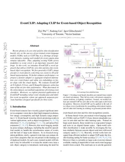 EventCLIP: Adapting CLIP for Event-based Object Recognition