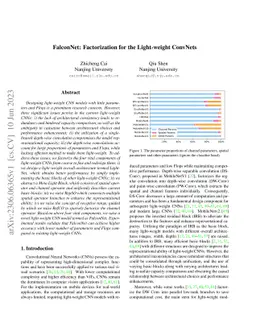 FalconNet: Factorization for the Light-weight ConvNets