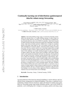 Continually learning out-of-distribution spatiotemporal data for robust
  energy forecasting