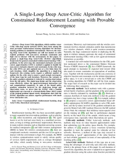 A Single-Loop Deep Actor-Critic Algorithm for Constrained Reinforcement
  Learning with Provable Convergence